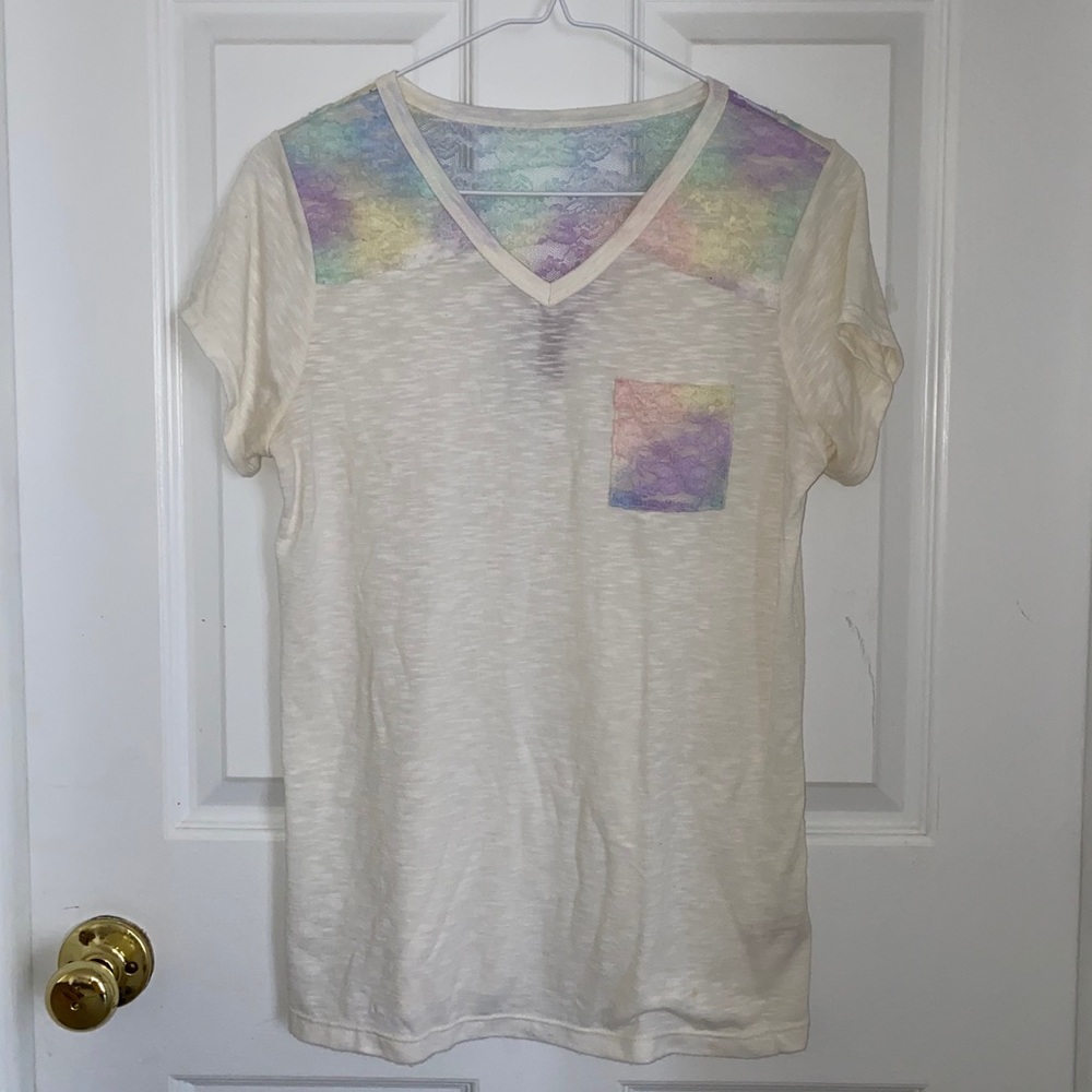 Pastel Rainbow Lace Blouse